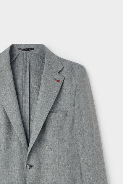 Twn Slim Fit Gri Armürlü Kumaş Ceket