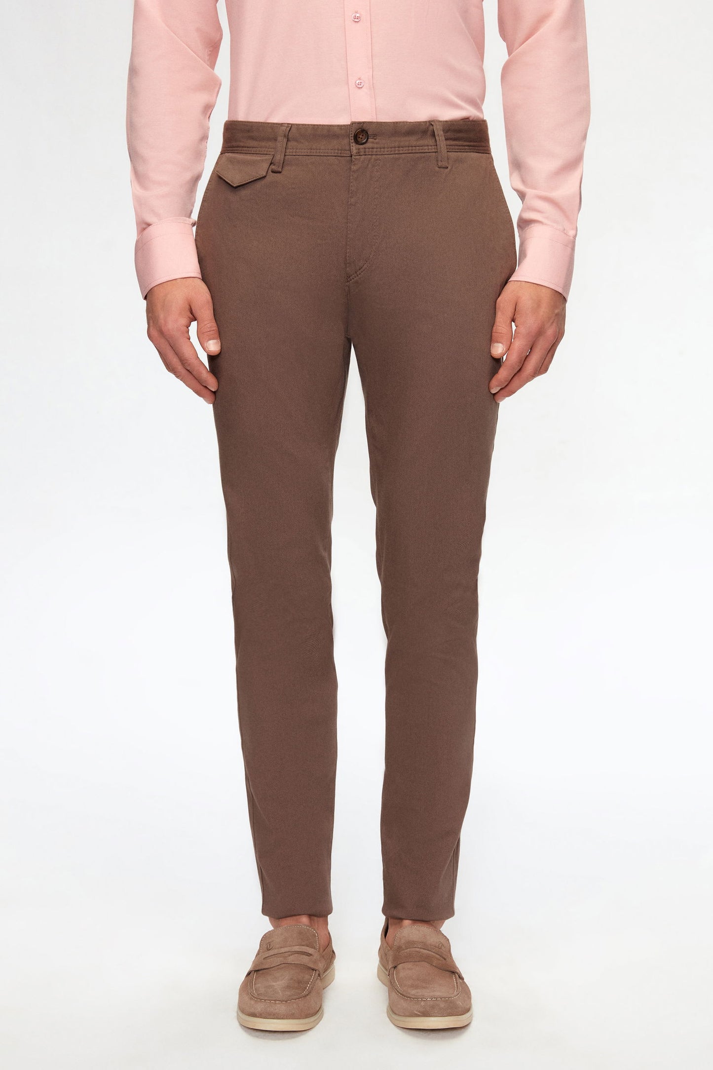 Twn Slim Fit Vizon Armürlü Chino Pantolon