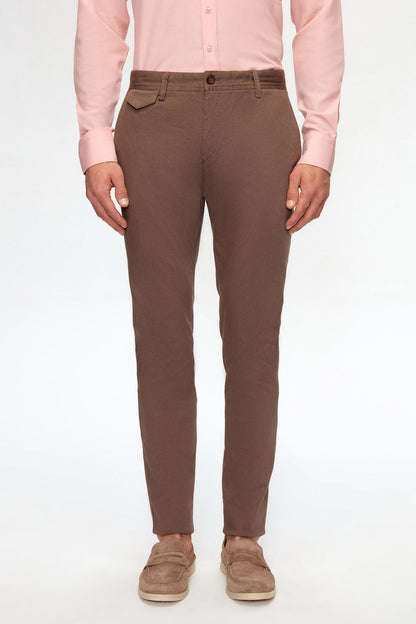 Twn Slim Fit Vizon Armürlü Chino Pantolon