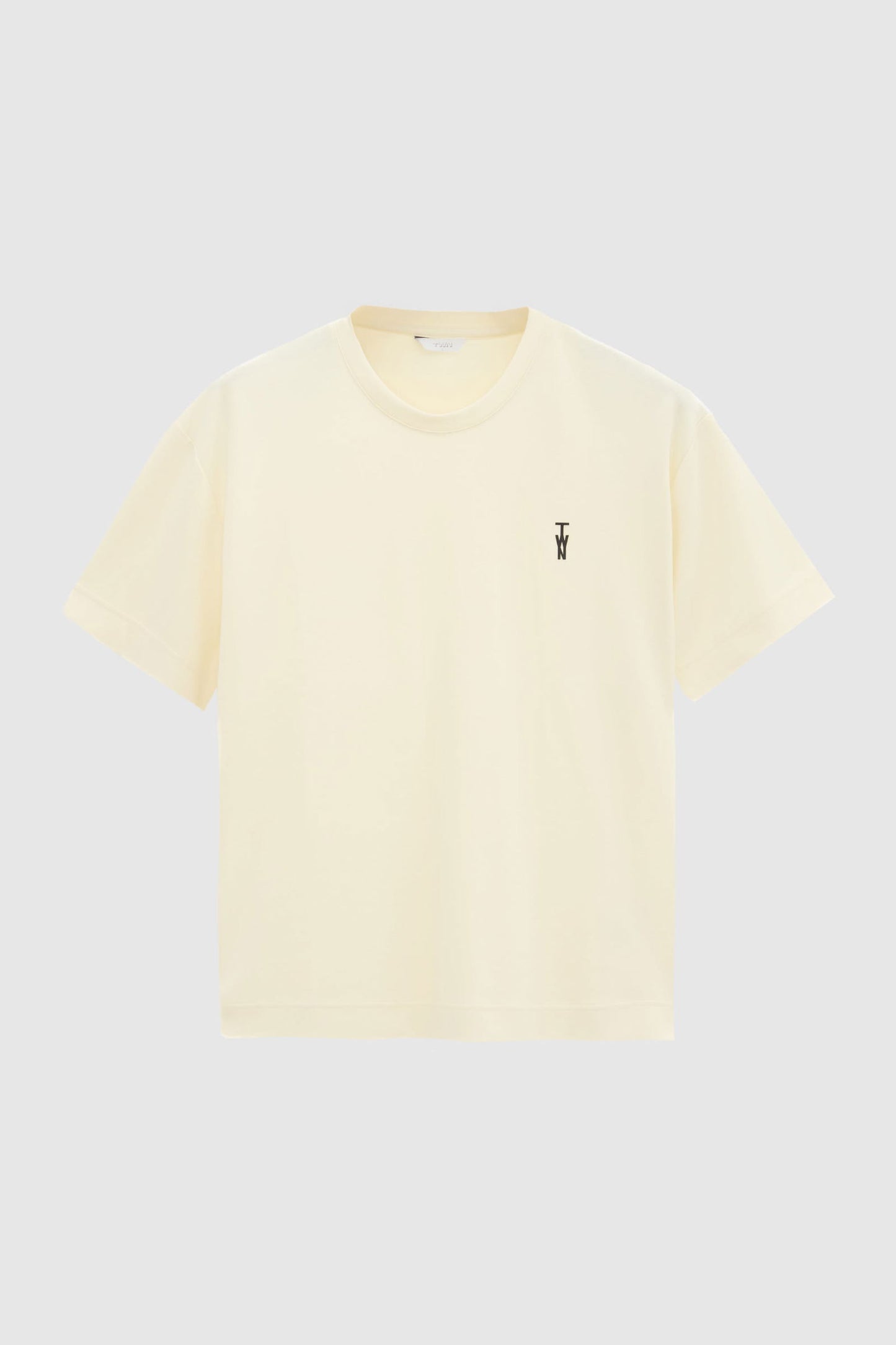 Twn Relaxed Fit Ekru Düz T-shirt