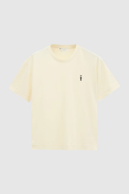 Twn Relaxed Fit Ekru Düz T-shirt