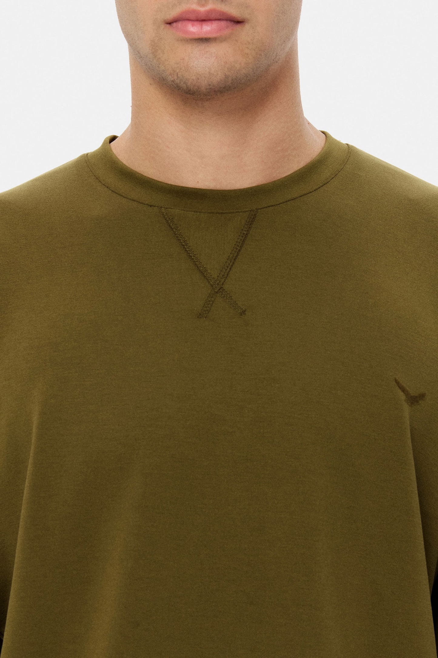 Ds Damat Regular Fit Haki Düz Sweatshirt