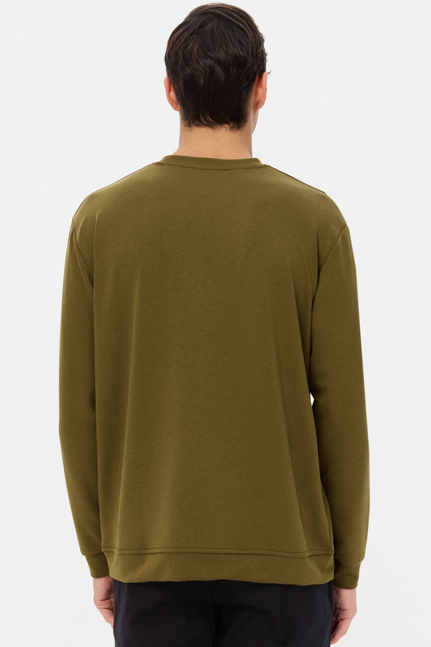 Ds Damat Regular Fit Haki Düz Sweatshirt