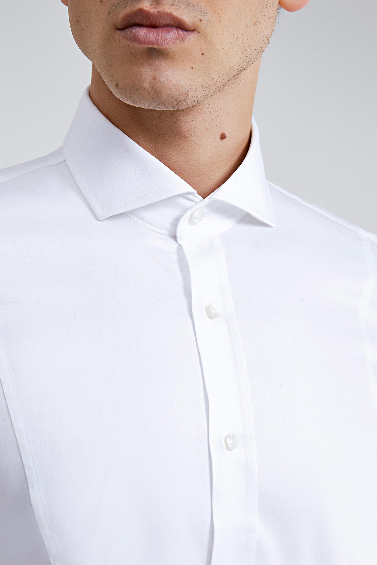 Ds Damat Slim Fit Beyaz Düz Gömlek