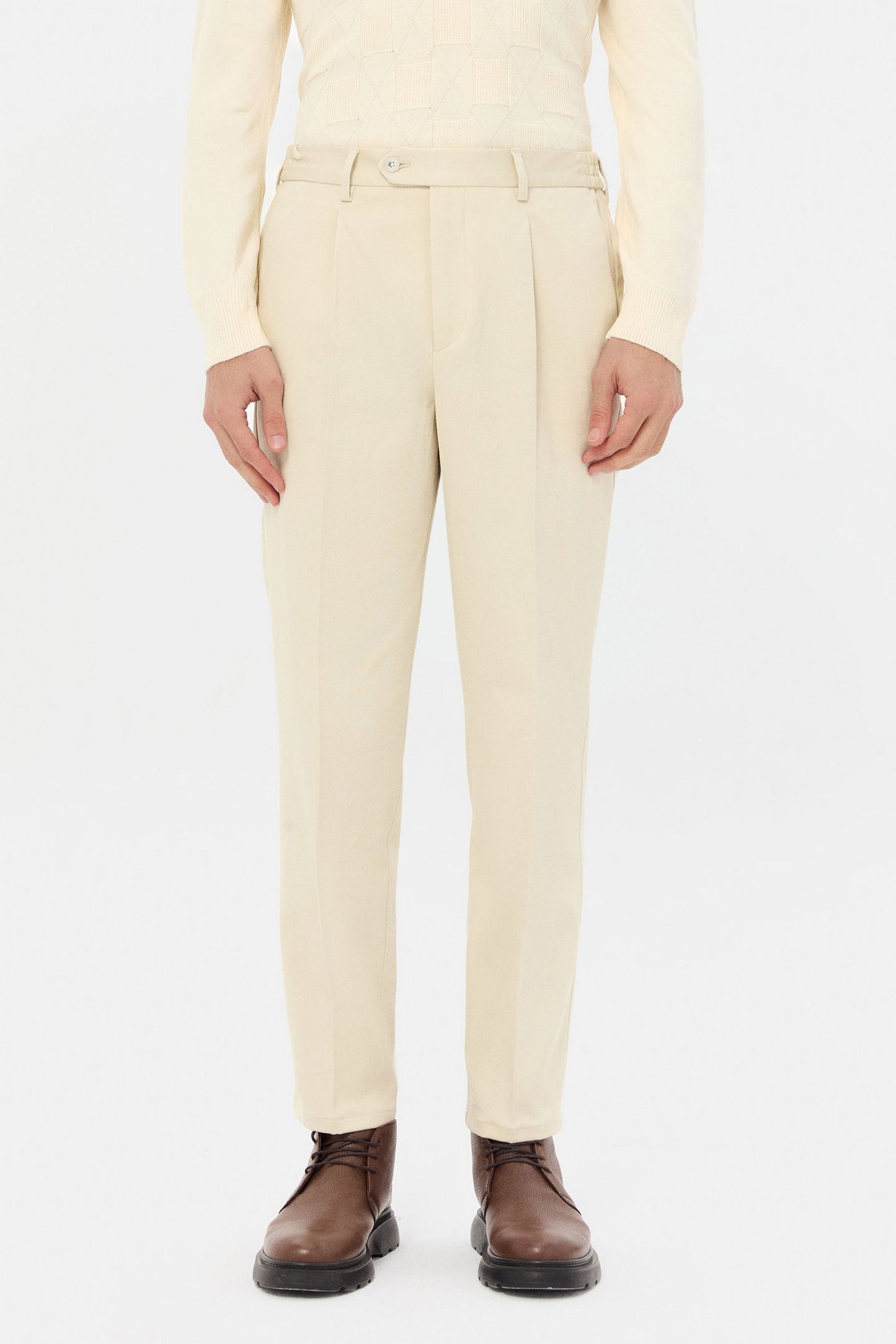 Twn Relaxed Fit Ekru Jogger Pantolon