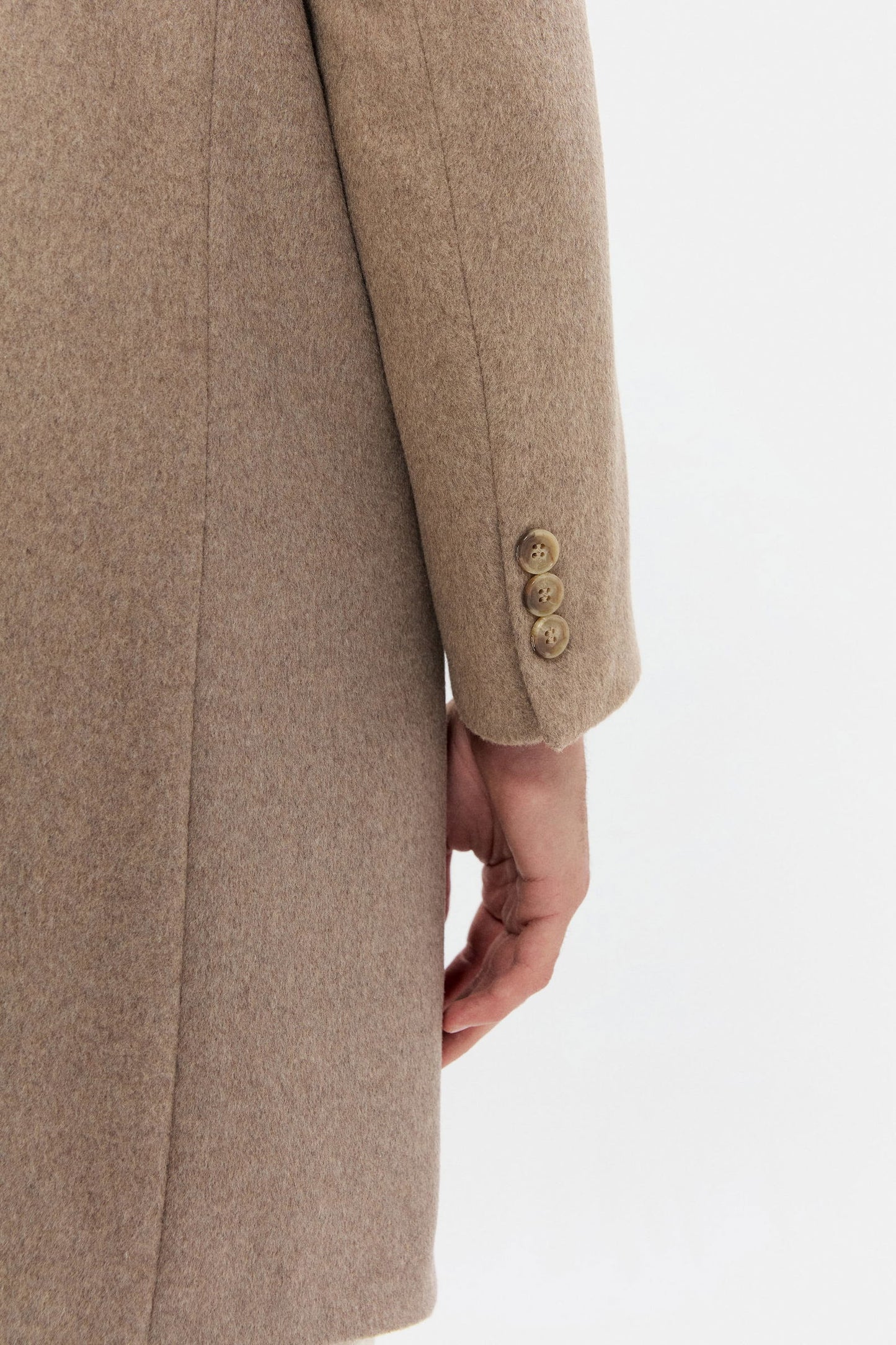 Twn Slim Fit Vizon Düz Palto