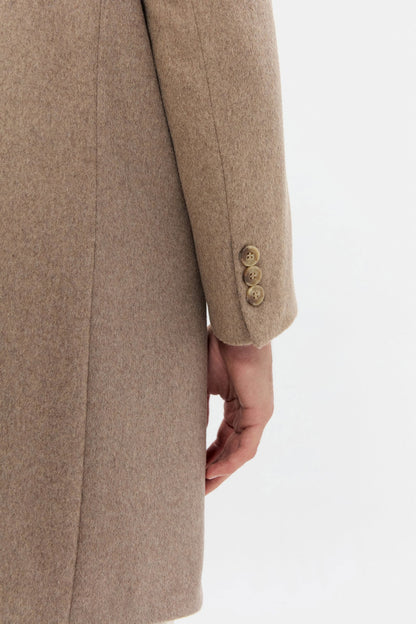 Twn Slim Fit Vizon Düz Palto