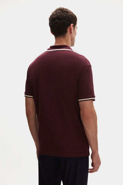 Ds Damat Regular Fit Mürdüm Polo Tişört