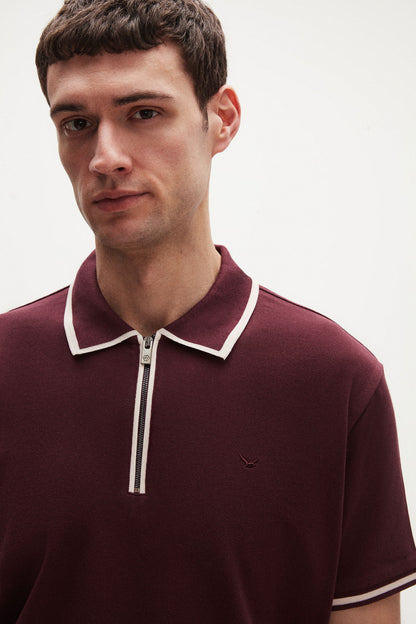 Ds Damat Regular Fit Mürdüm Polo Tişört