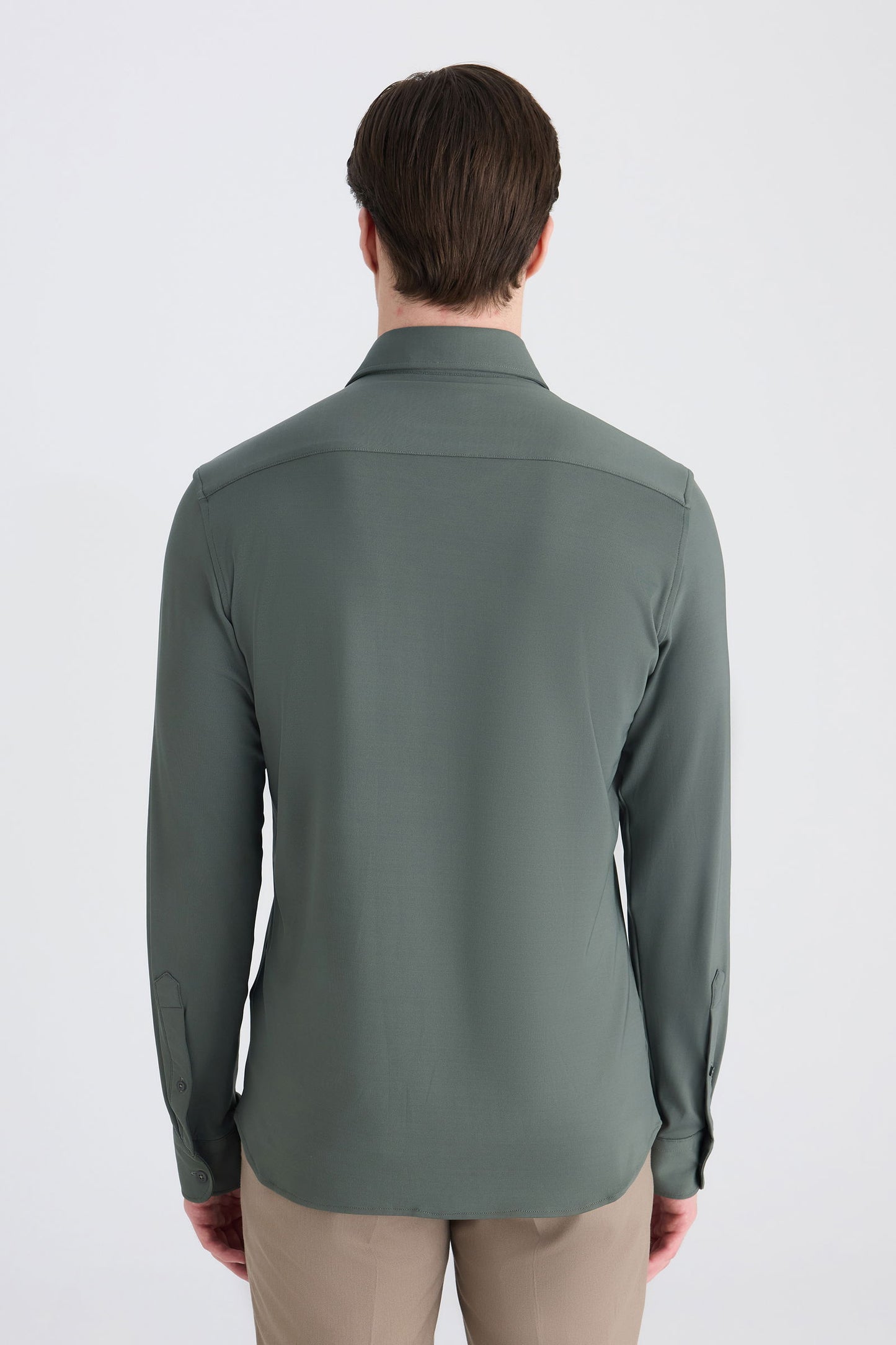 Twn Slim Fit Haki Örme Gömlek