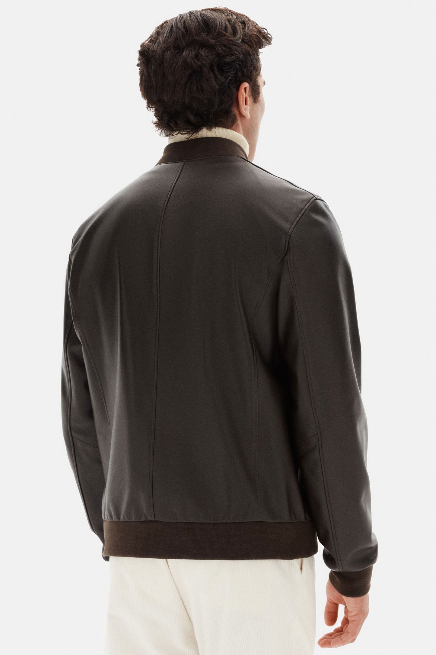Ds Damat Regular Fit Kahverengi Düz Deri Mont