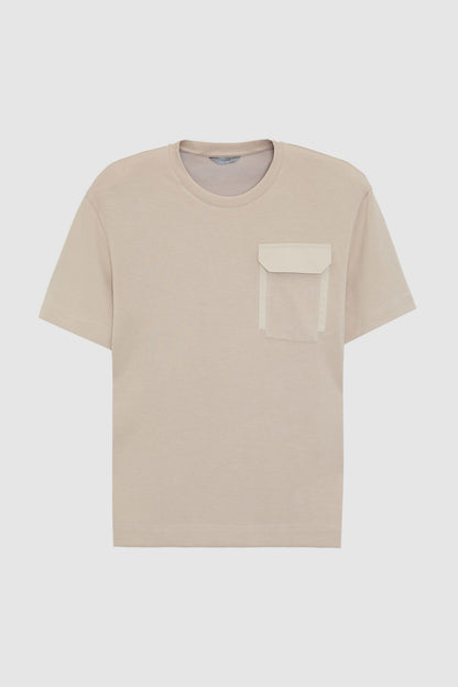 Twn Relaxed Fit Bej Düz T-shirt