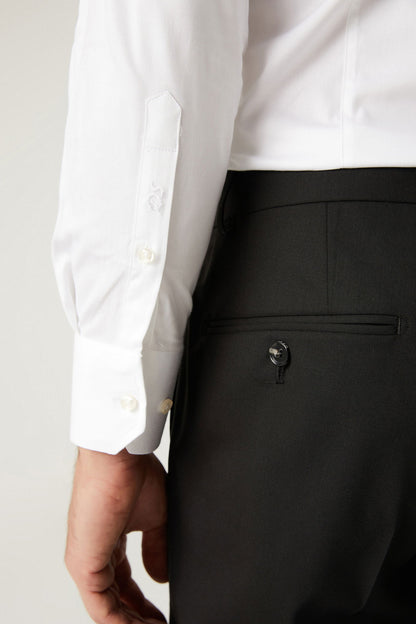 Ds Damat Slim Fit Beyaz Düz Gömlek