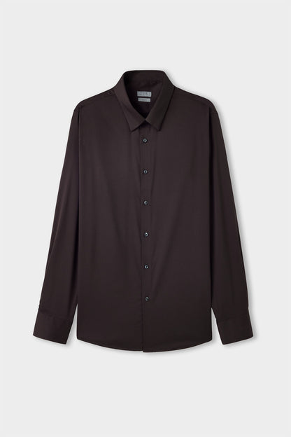Twn Slim Fit Kahverengi Düz Gömlek