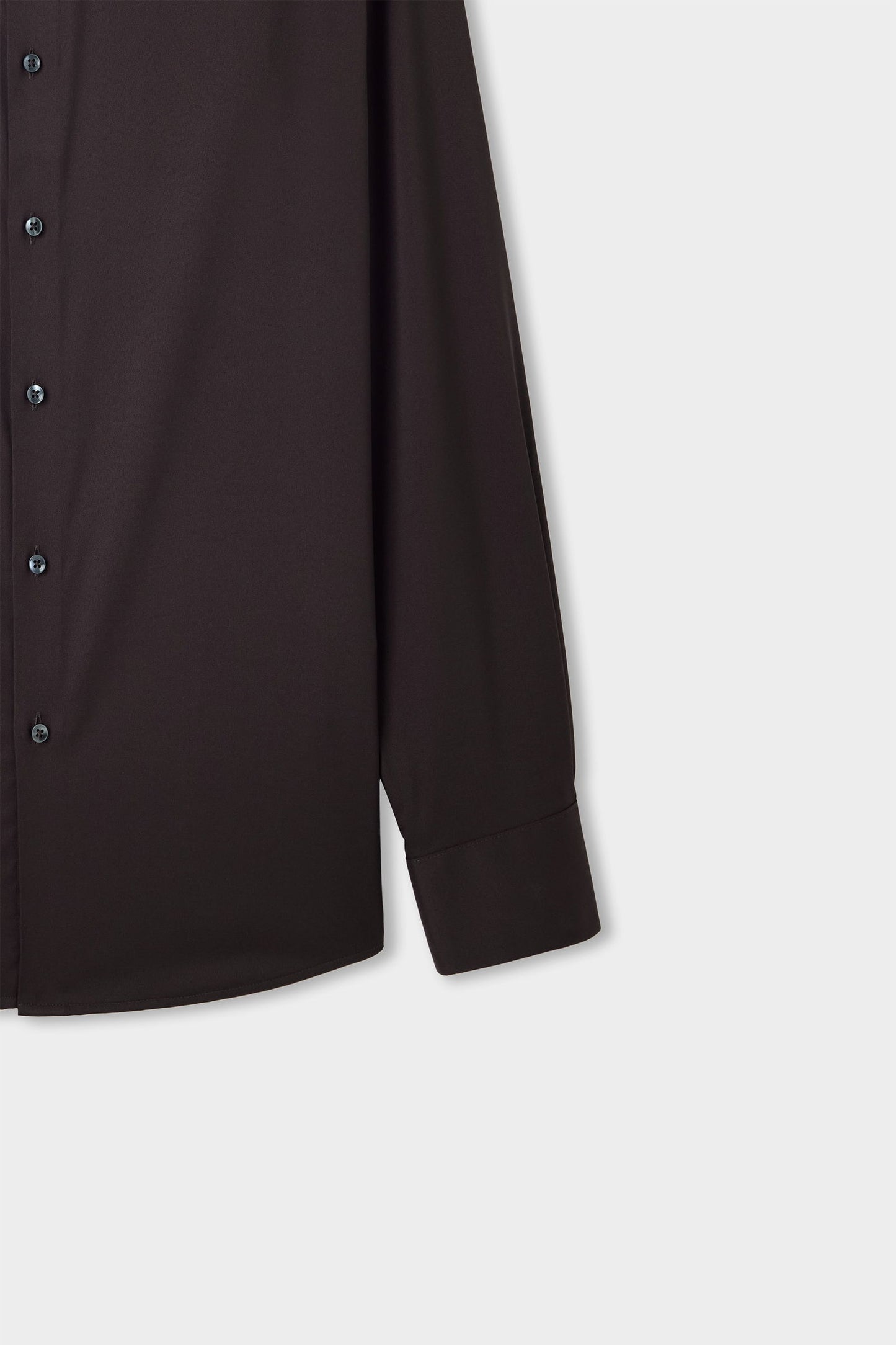 Twn Slim Fit Kahverengi Düz Gömlek