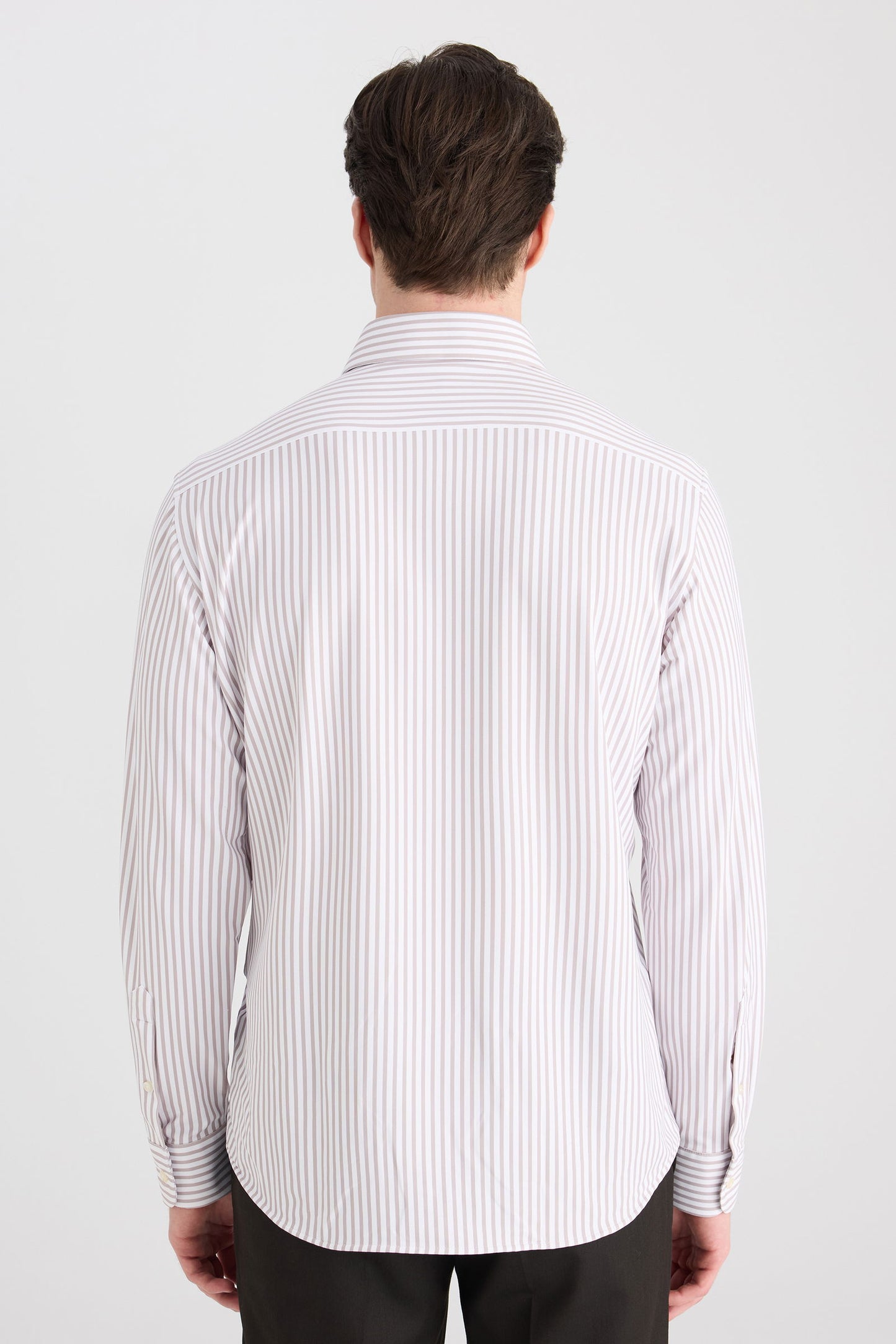 Ds Damat Slim Fit Vizon Çizgili Gömlek