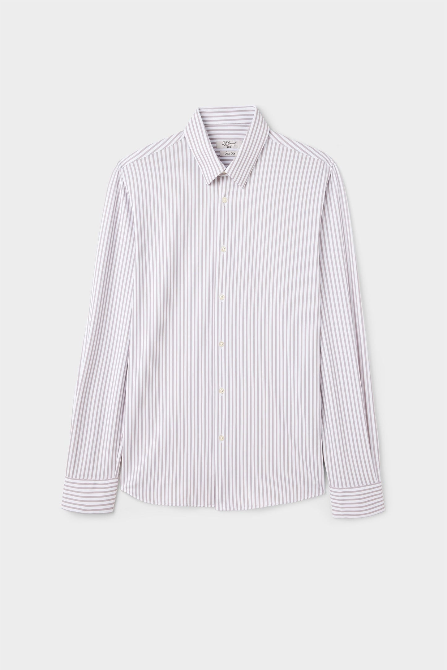 Ds Damat Slim Fit Vizon Çizgili Gömlek