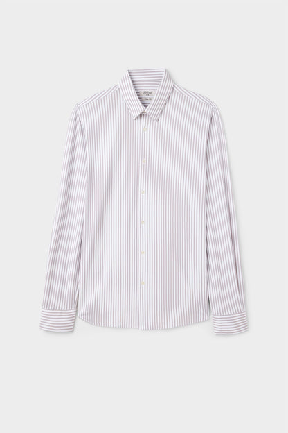 Ds Damat Slim Fit Vizon Çizgili Gömlek