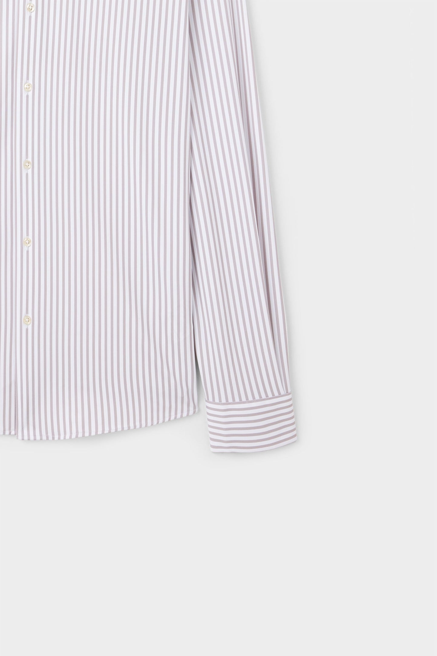 Ds Damat Slim Fit Vizon Çizgili Gömlek