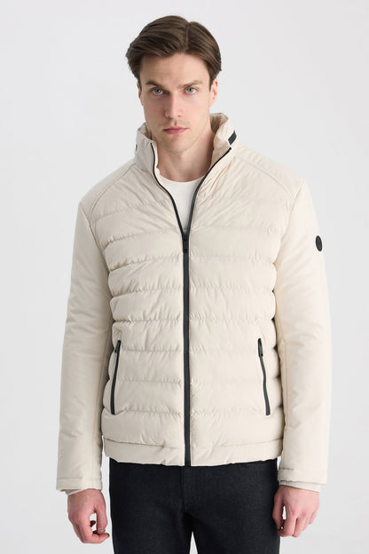Twn Relaxed Fit Ekru Düz Mont