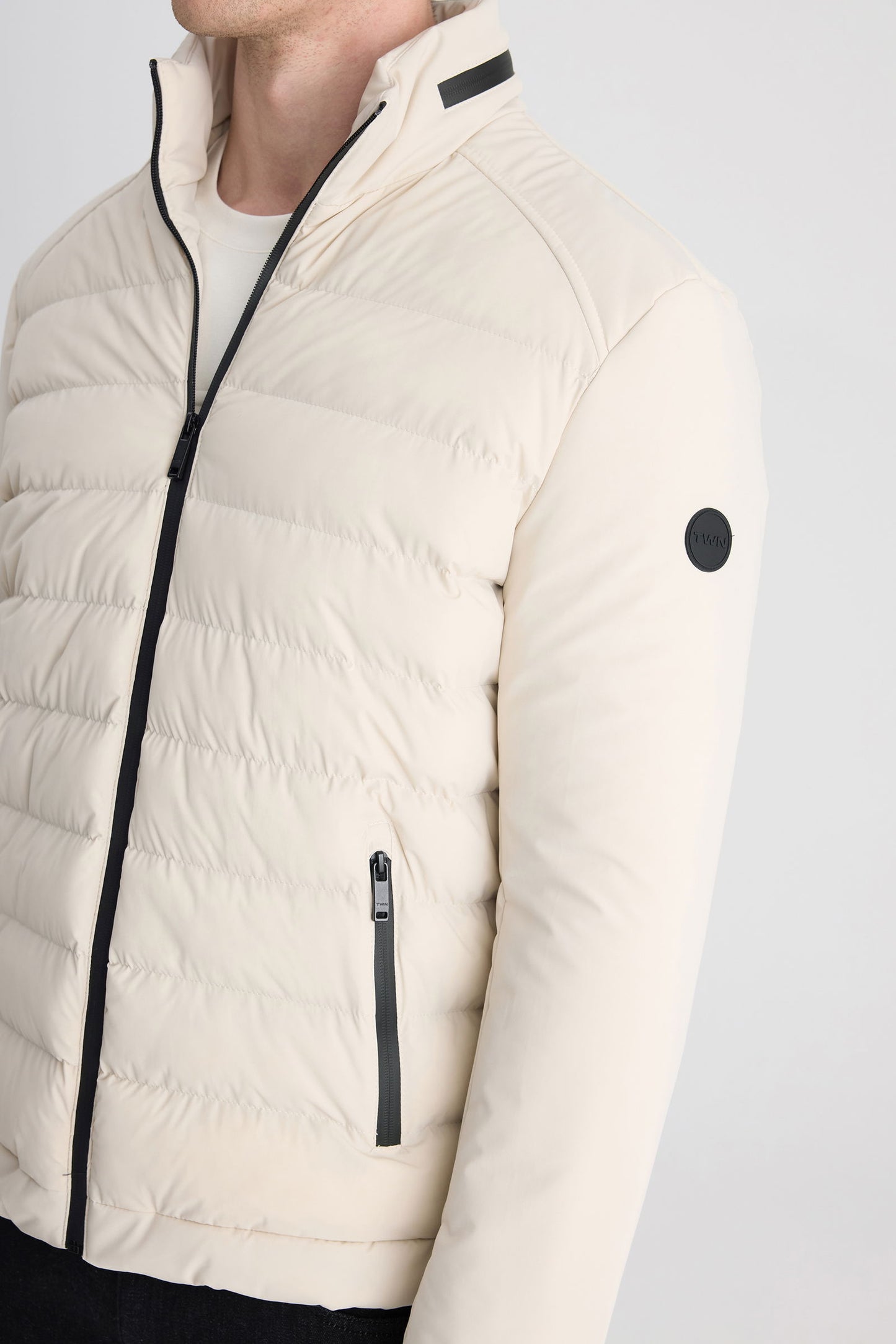 Twn Relaxed Fit Ekru Düz Mont