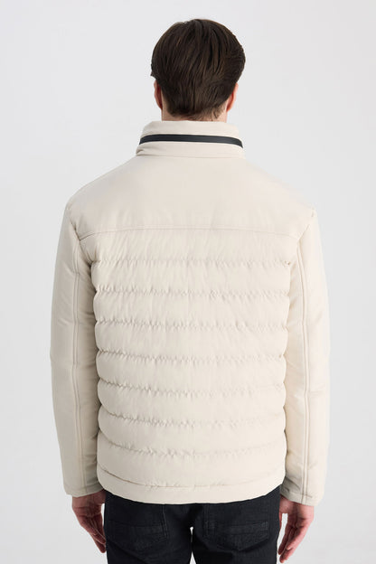 Twn Relaxed Fit Ekru Düz Mont