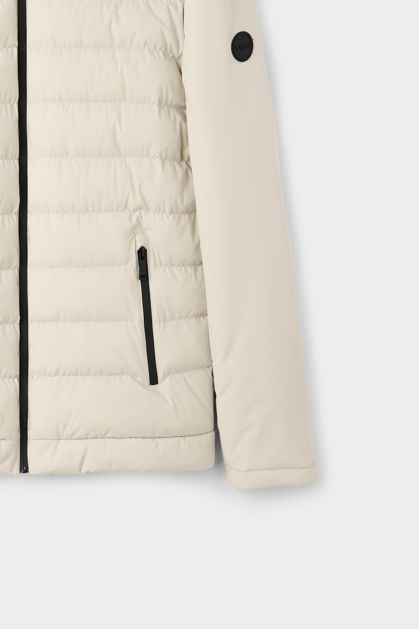 Twn Relaxed Fit Ekru Düz Mont