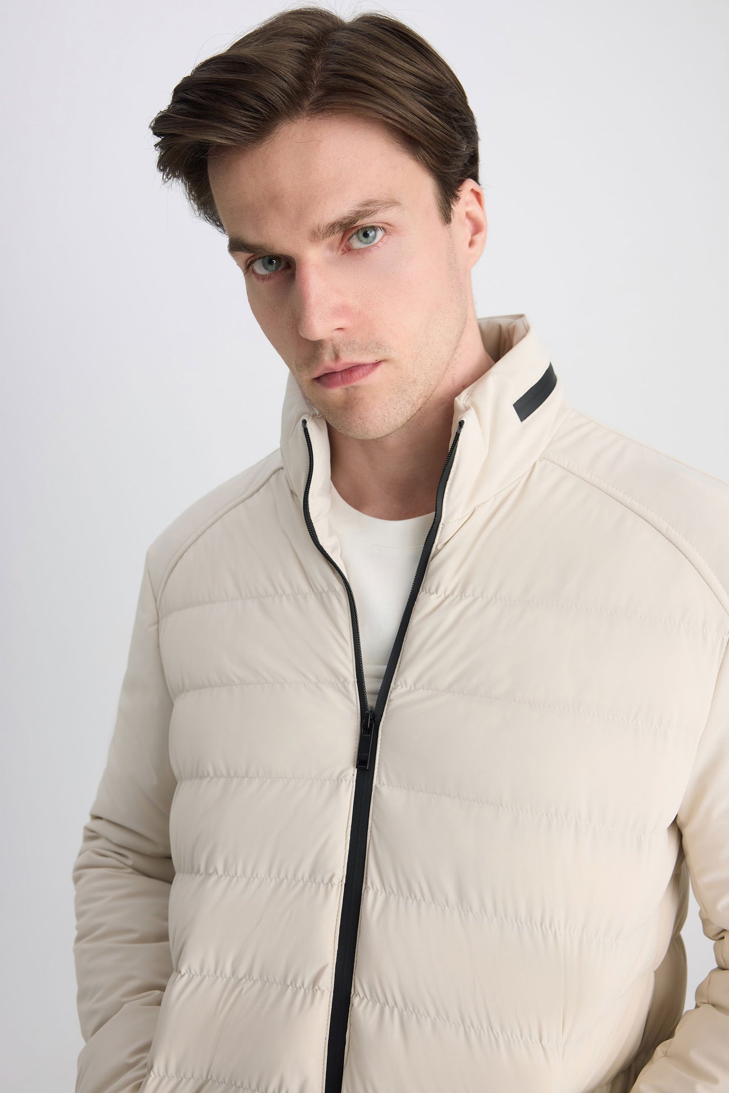 Twn Relaxed Fit Ekru Düz Mont