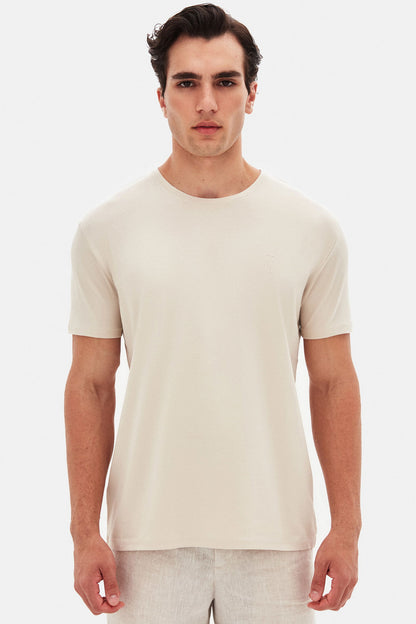 Twn Slim Fit Taş Düz Kabartma Baskılı T-shirt