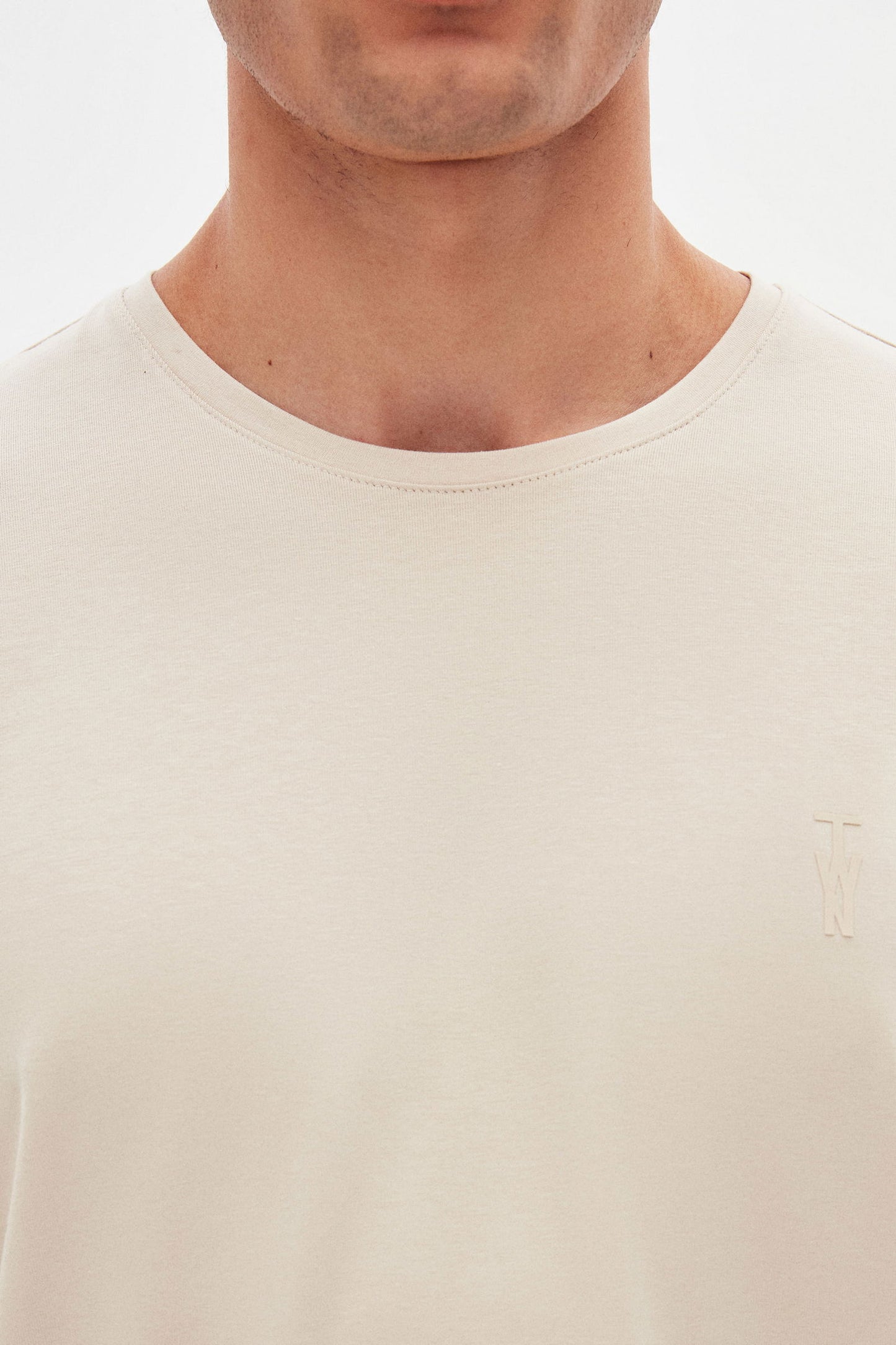 Twn Slim Fit Taş Düz Kabartma Baskılı T-shirt
