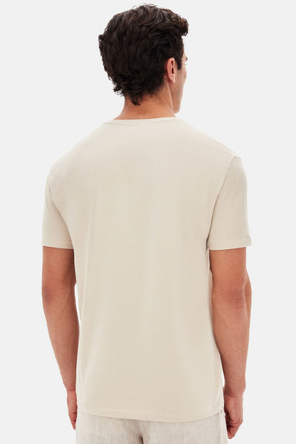 Twn Slim Fit Taş Düz Kabartma Baskılı T-shirt