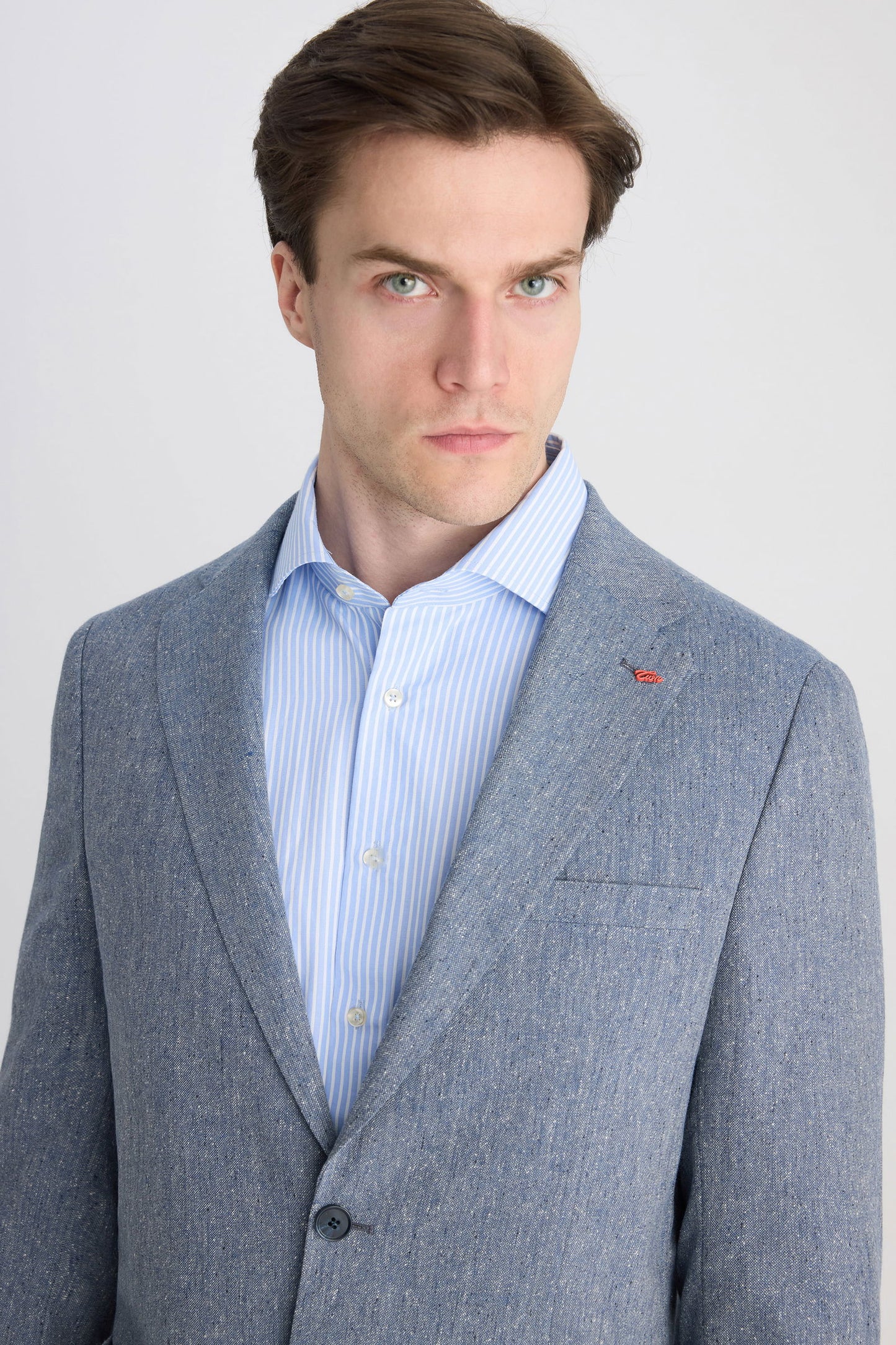 Twn Slim Fit Lacivert Armürlü Kumaş Ceket