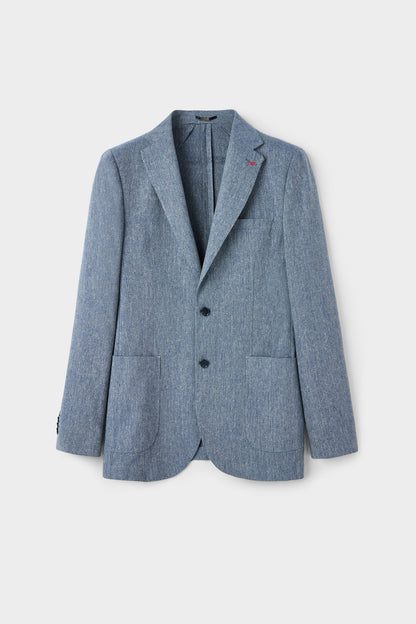 Twn Slim Fit Lacivert Armürlü Kumaş Ceket