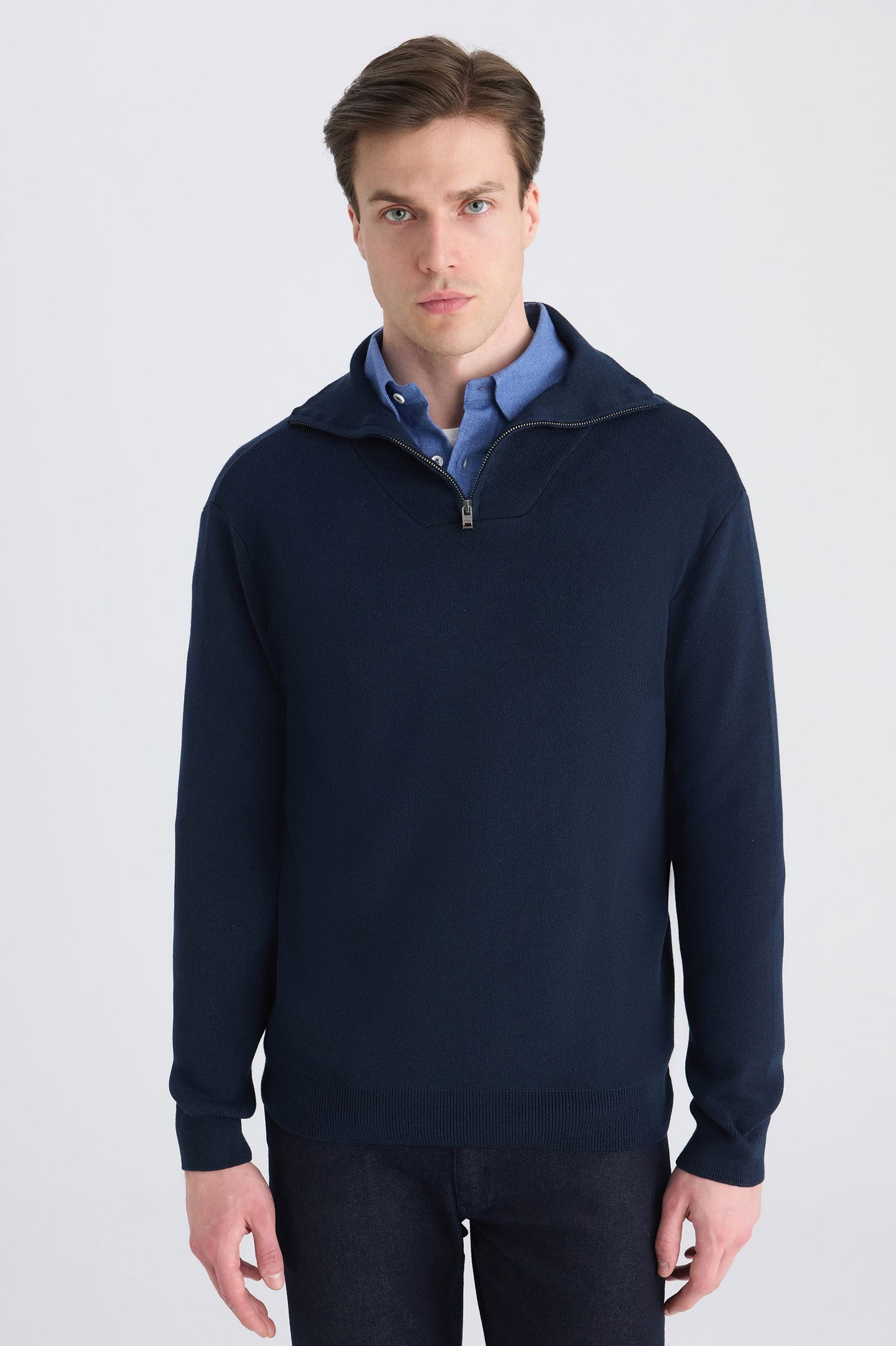 Twn Slim Fit Lacivert Kazak