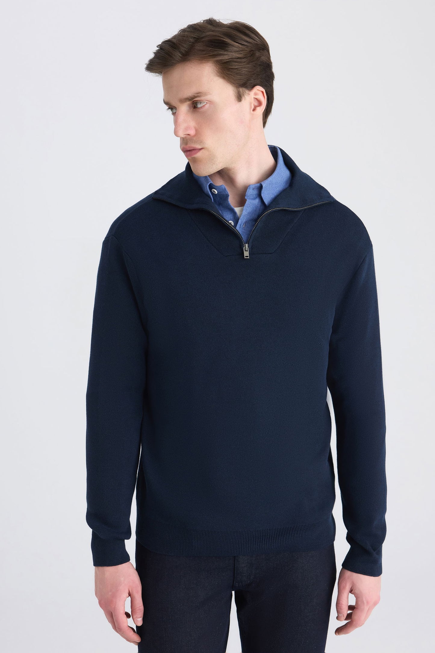 Twn Slim Fit Lacivert Kazak