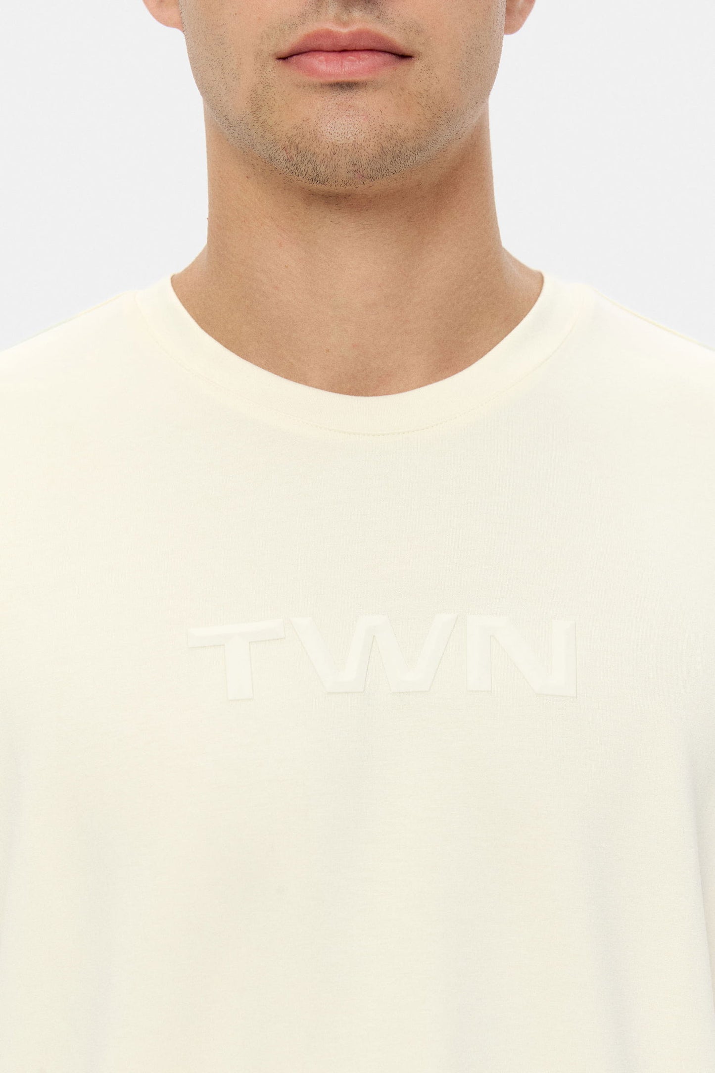 Twn Relaxed Fit Ekru Düz T-shirt