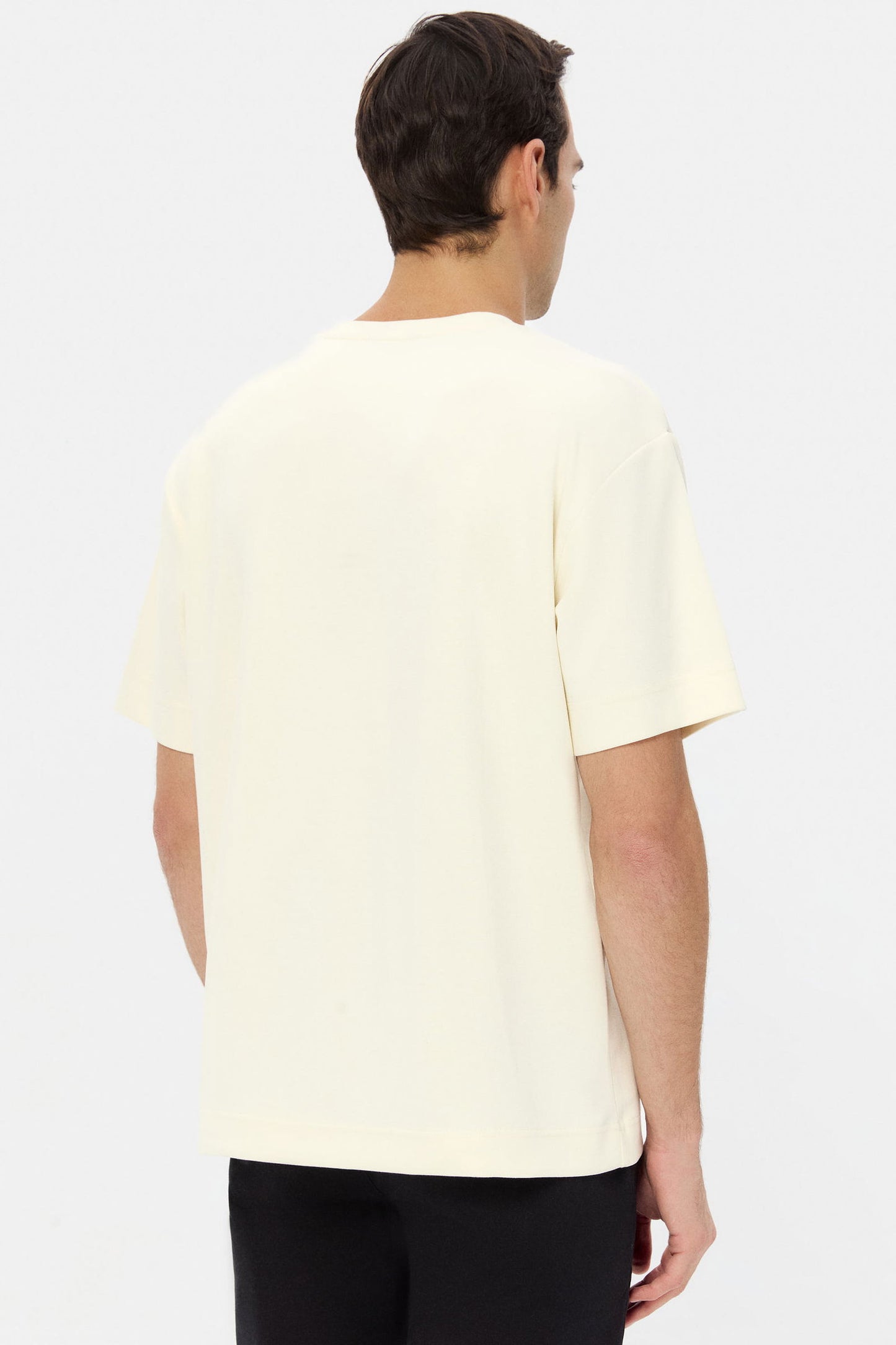 Twn Relaxed Fit Ekru Düz T-shirt