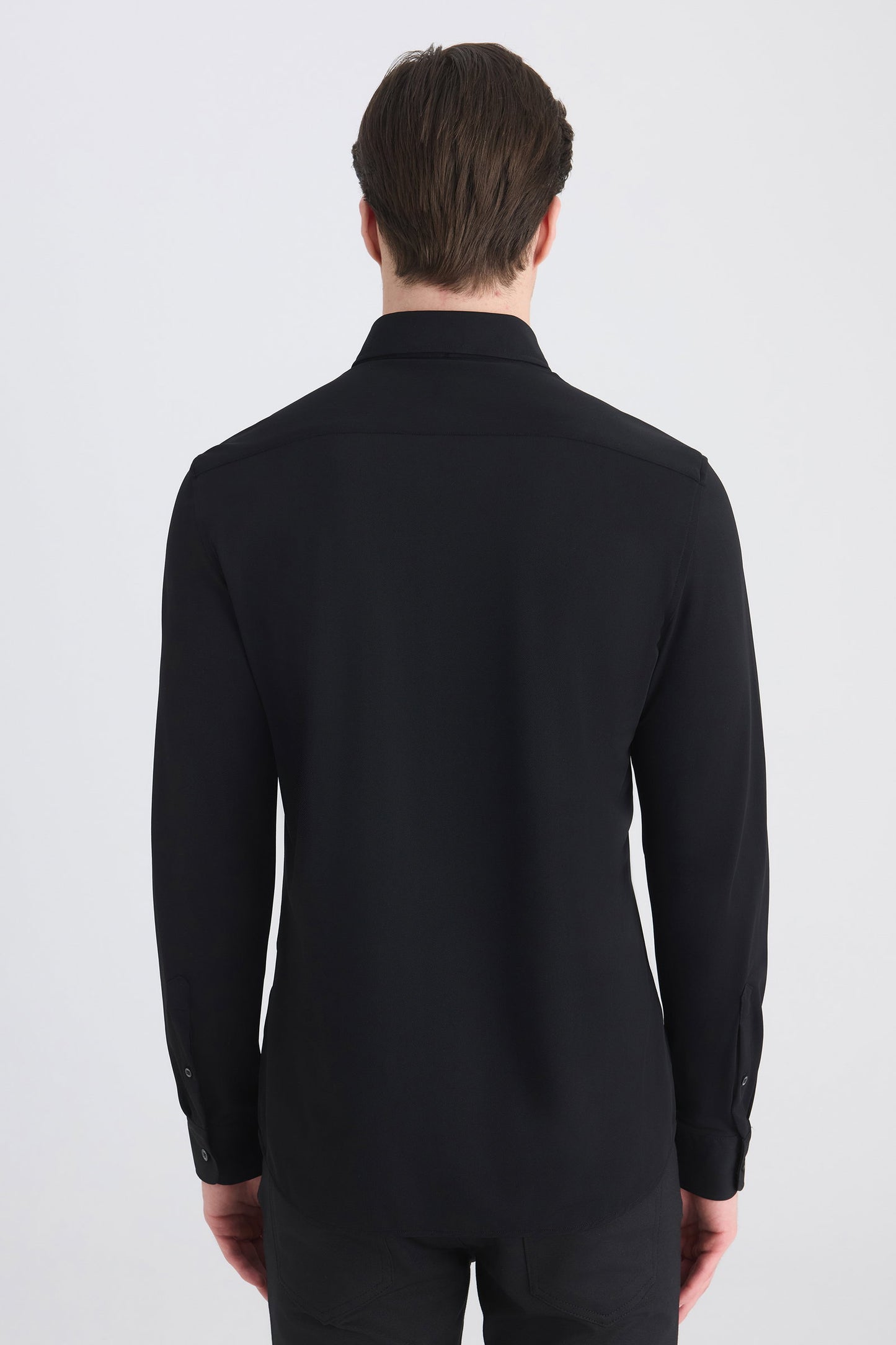 Twn Slim Fit Siyah Örme Gömlek