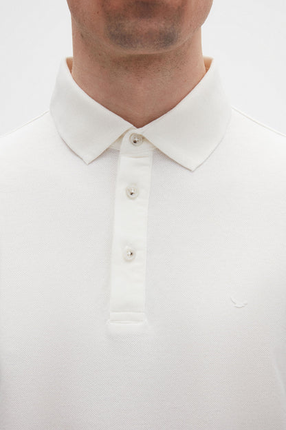 Ds Damat Regular Fit Ekru Pike Dokulu %100 Pamuk Polo Tişört