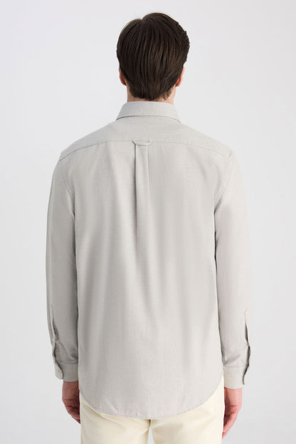 Ds Damat Comfort Ekru Gabardin Gömlek