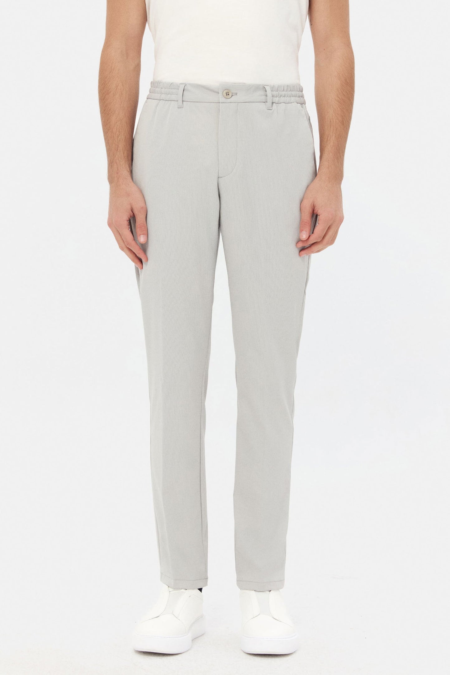 Ds Damat Relaxed Fit Gri Düz Jogger Pantolon