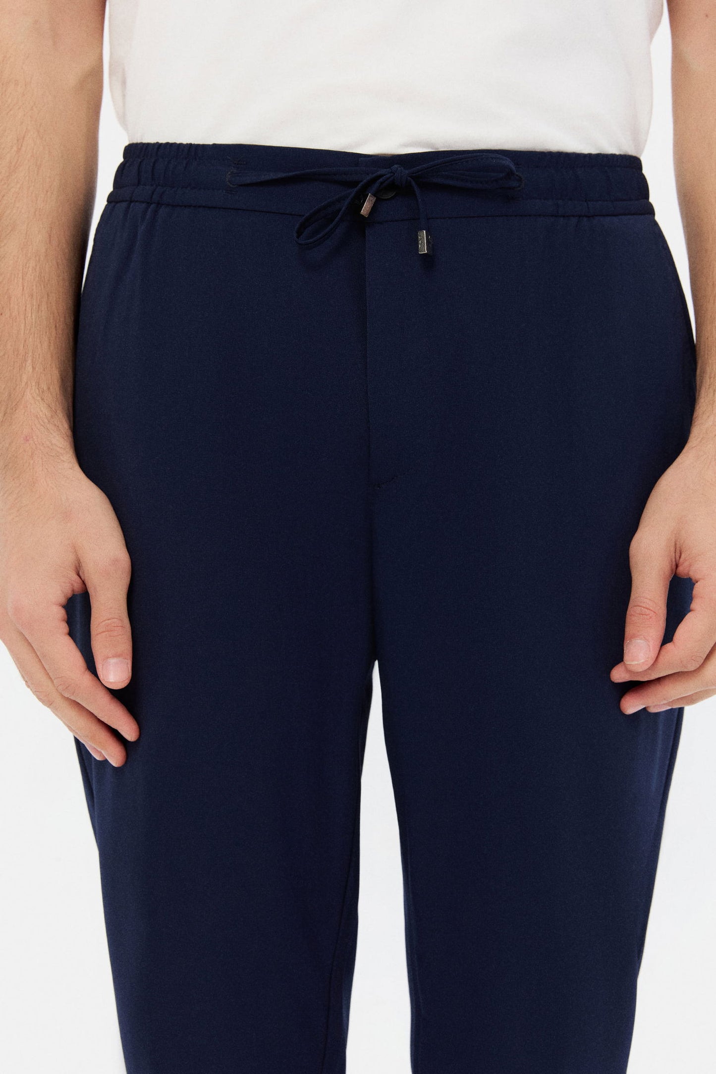 Ds Damat Comfort Fit Lacivert Düz Jogger Pantolon