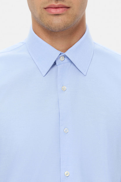 Twn Slim Fit Mavi Armürlü Gömlek