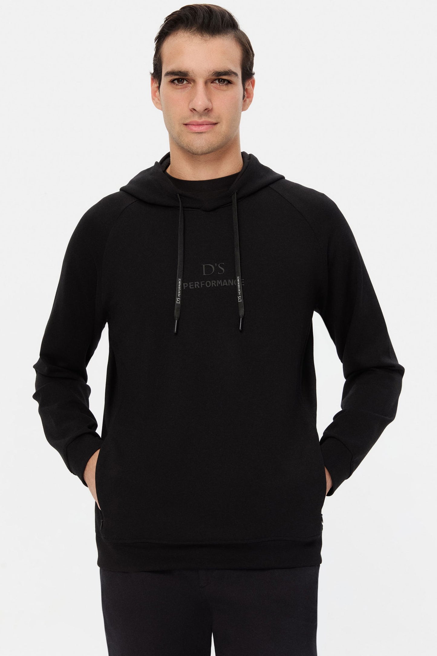 Ds Damat Regular Fit Siyah Düz Sweatshirt