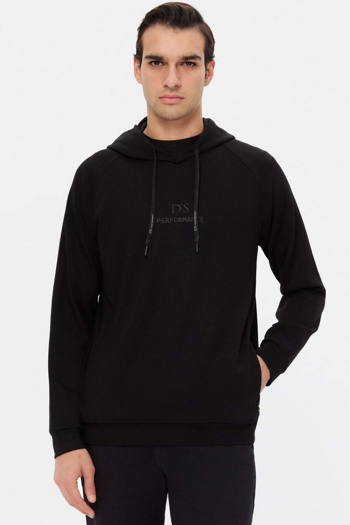 Ds Damat Regular Fit Siyah Düz Sweatshirt