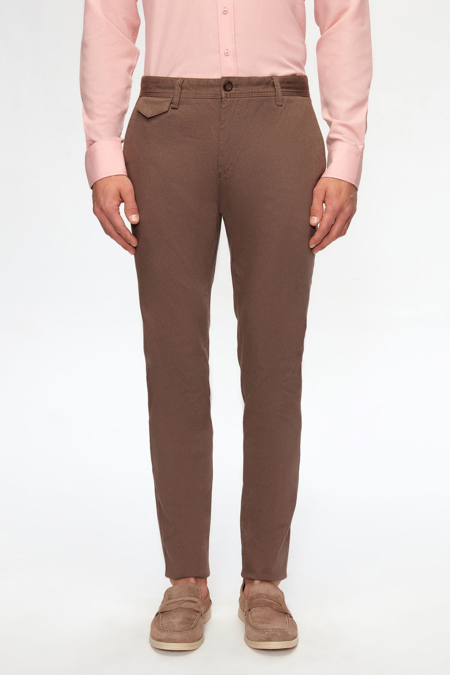 Twn Slim Fit Vizon Armürlü Chino Pantolon