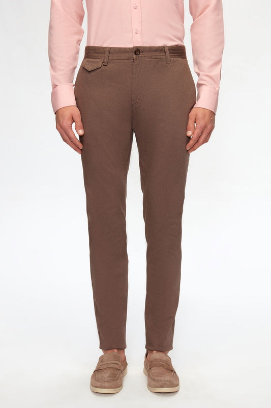 Twn Slim Fit Vizon Armürlü Chino Pantolon