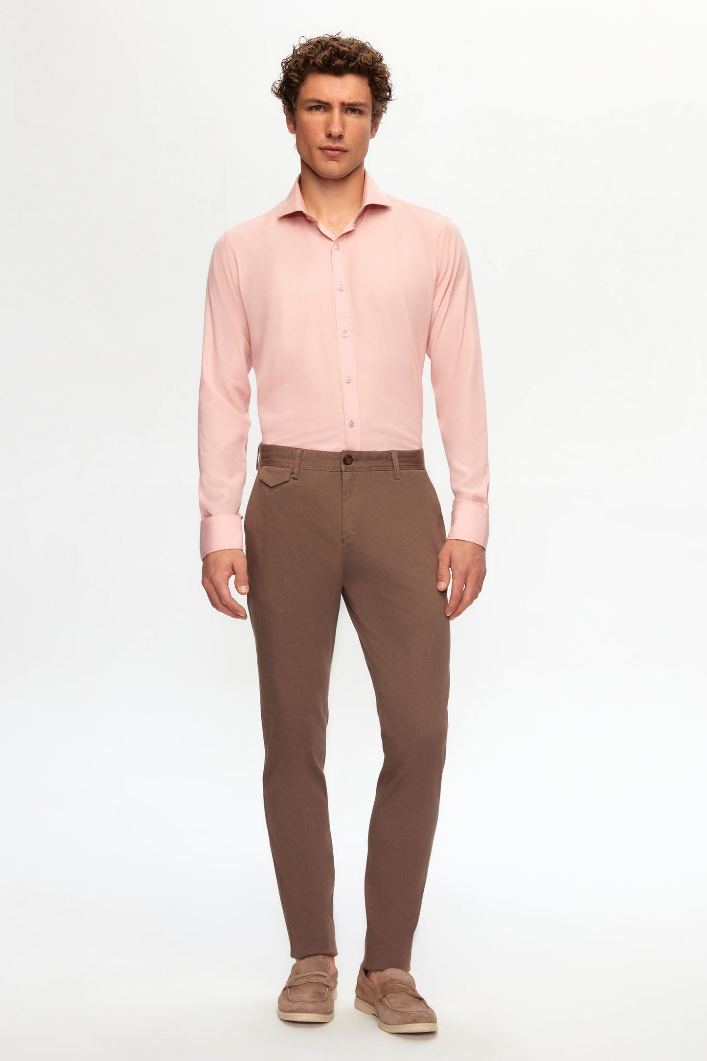 Twn Slim Fit Vizon Armürlü Chino Pantolon
