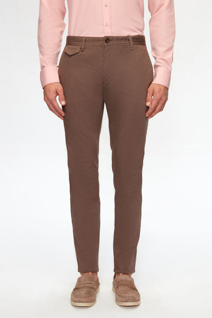 Twn Slim Fit Vizon Armürlü Chino Pantolon