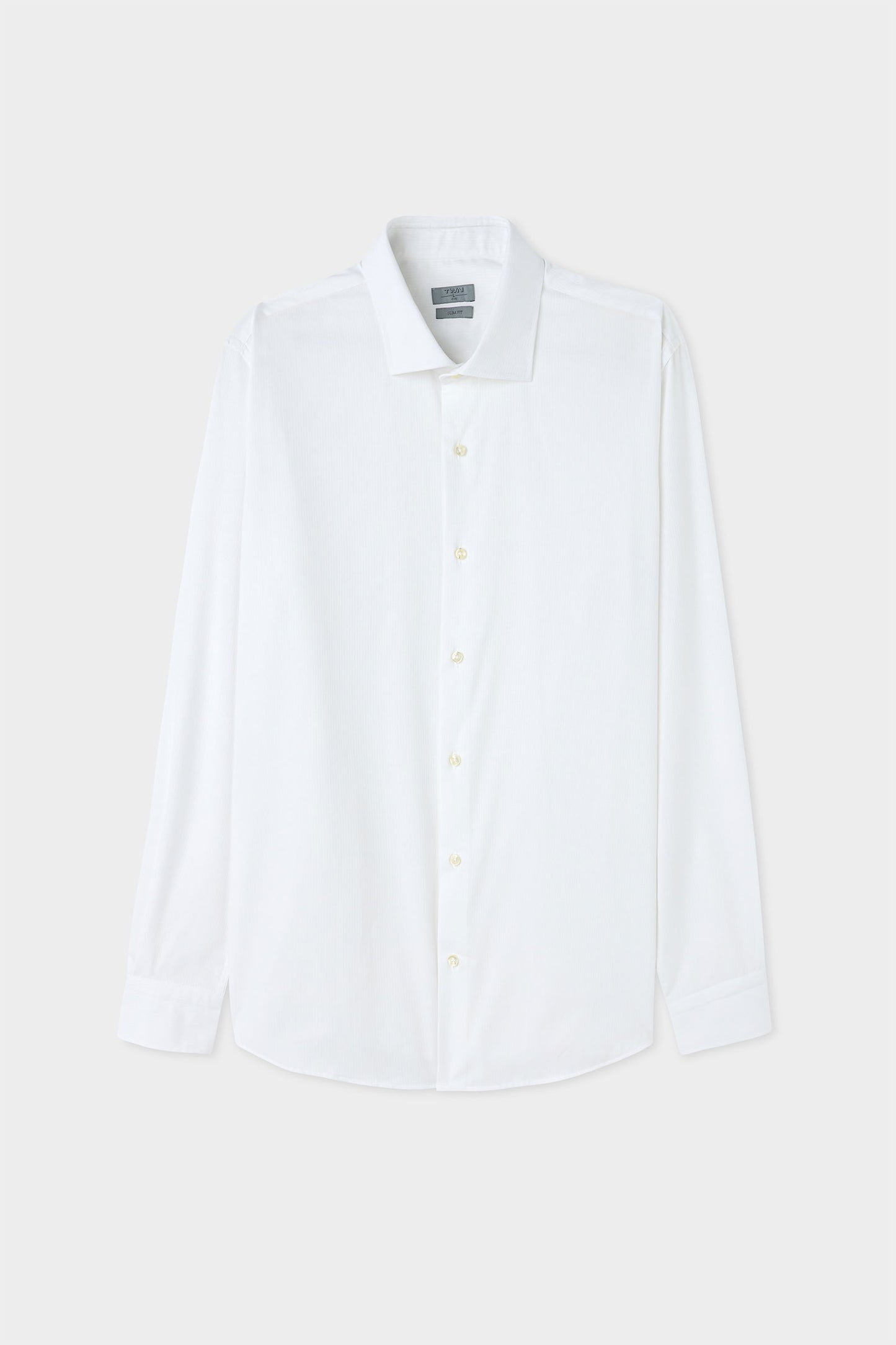 Twn Slim Fit Beyaz Armürlü Gömlek